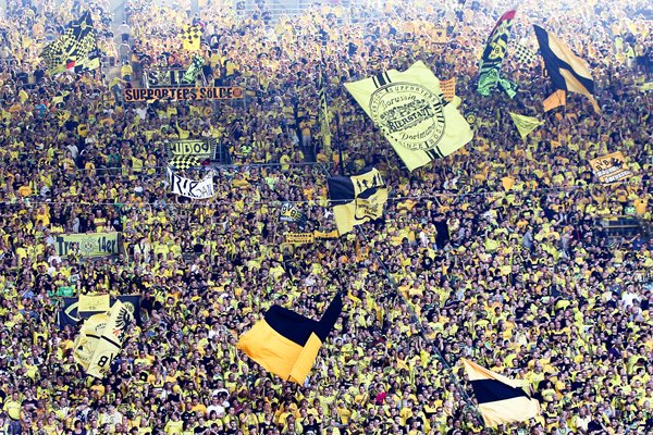 The fans of Borussia Dortmund 