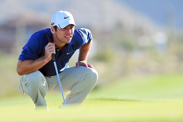 Paul Casey lines up a putt Accenture Match Play 2009