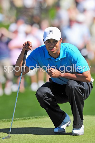 2009 Tiger Woods eyes a putt Accenture Match Play