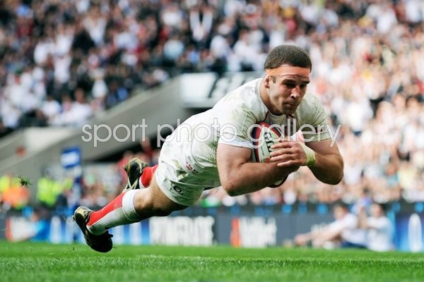 Joe Worsley scores v France Twickenham 2009