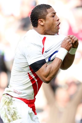 Delon Armitage celebrates v France 6 Nations 2009