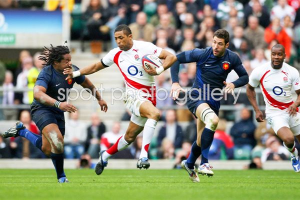 Delon Armitage in action v France Twickenham 2009