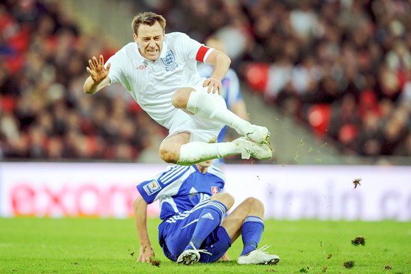 John Terry in action for England v Slovakia 2009