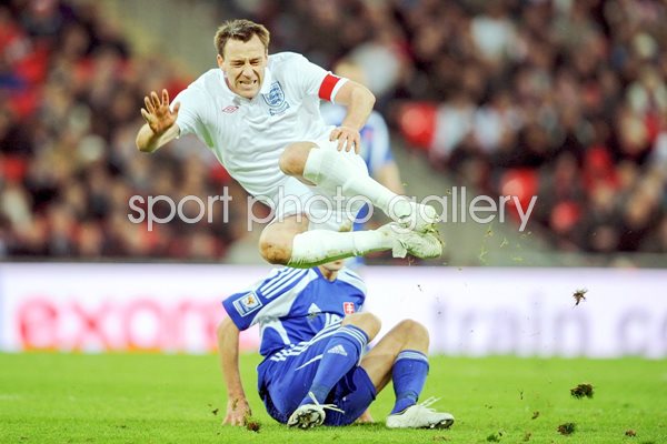 John Terry in action for England v Slovakia 2009