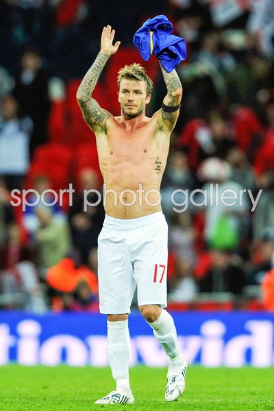 David Beckham salutes the England fans