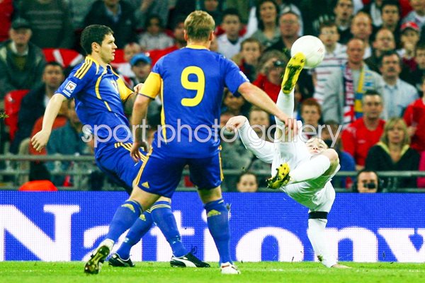 Wayne Rooney's acrobatic volley v Ukraine