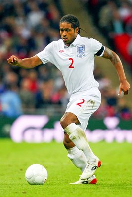 Glen Johnson in action for England