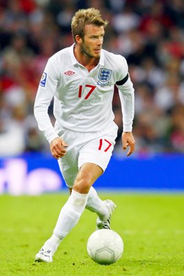 David Beckham in action for England