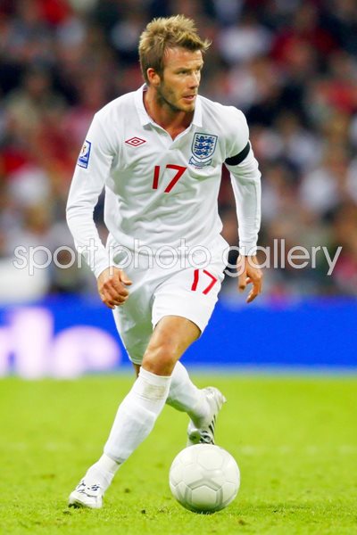 David Beckham in action for England