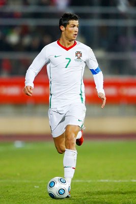 Christiano Ronaldo in action for Portugal 2009