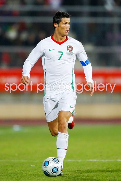 Christiano Ronaldo in action for Portugal 2009