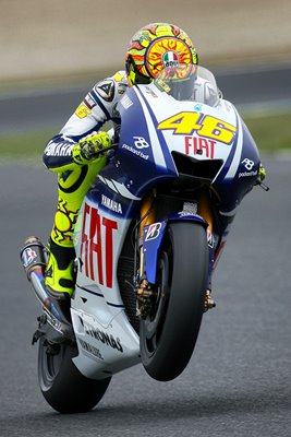 Valentino Rossi of Fiat Yamaha in action 