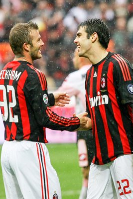 Kaya and David Beckham AC Milan 2009