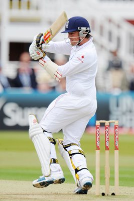 Graeme Swann hook shot England v West Indies 2009