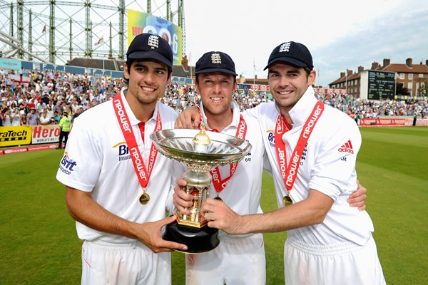 Alastair Cook, Graeme Swann & James Anderson Oval 2011