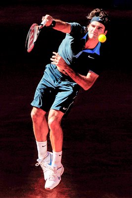 Roger Federer Serve Madrid Tennis Open 2009