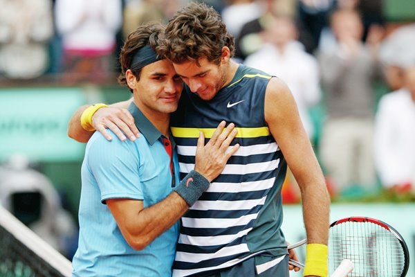 Federer and Del Potro after epic semi final