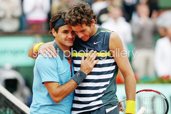 Federer and Del Potro after epic semi final