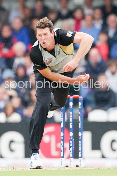 Ian Butler of New Zealand in action v Scotland