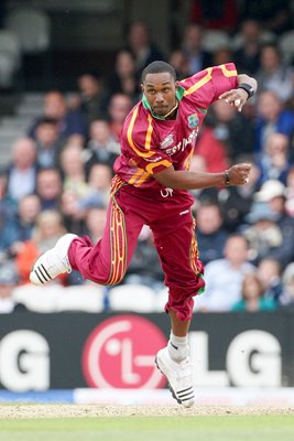 West Indies Dwayne Bravo in action