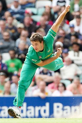 South Africa's Albie Morkel in action v Scotland