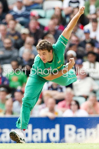 South Africa's Albie Morkel in action v Scotland