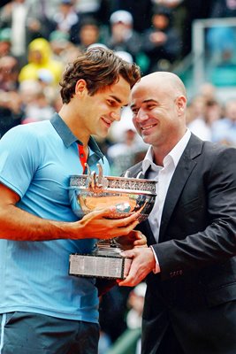 "Welcome to the Club" Agassi and Federer 