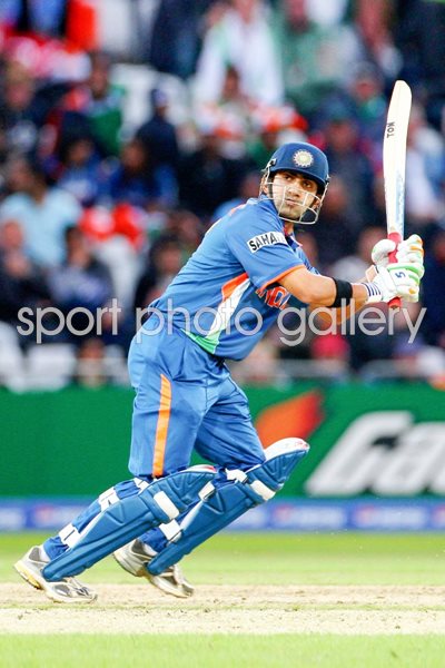 Gautam Gambhir of India in action