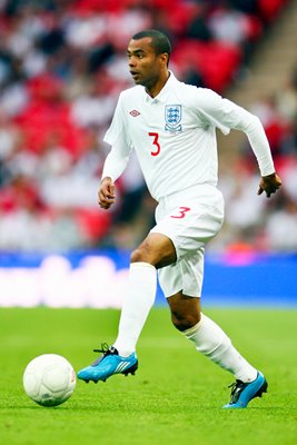 Ashley Cole on the ball for England