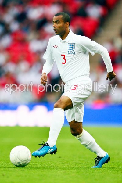 Ashley Cole on the ball for England