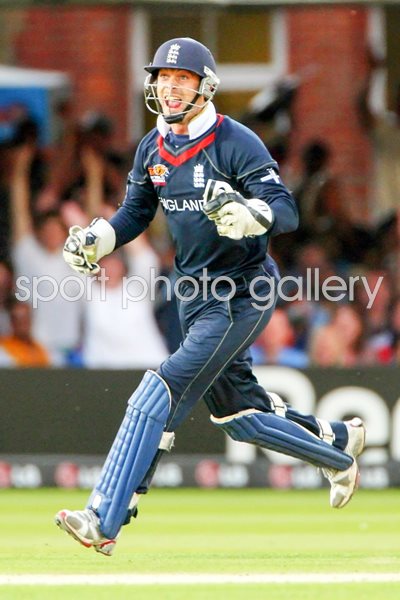 James Foster of England celebrates