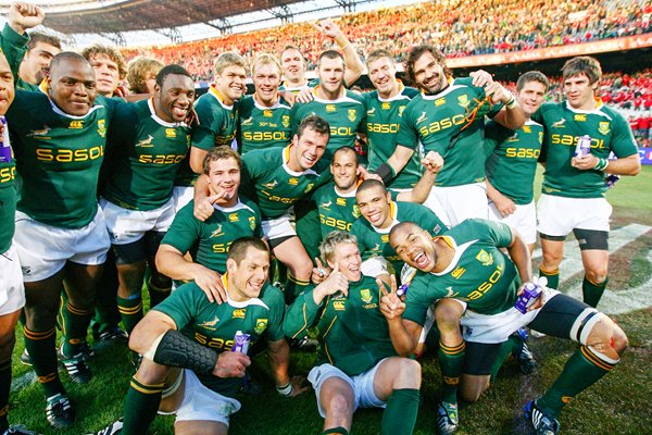 South Africa celebrate 2009 Lions Series win