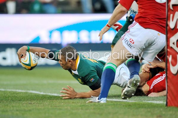 Bryan Habana touches down for South Africa 2009