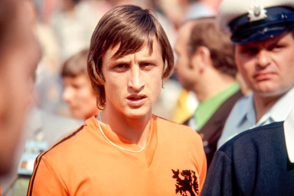 Portrait of Johan Cruyff at the football World Cup 1974