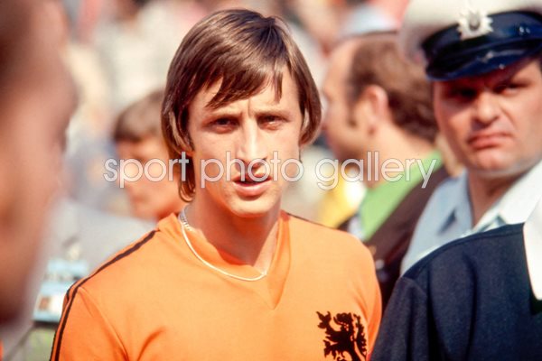 Portrait of Johan Cruyff at the football World Cup 1974