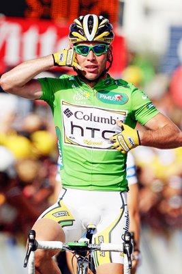 Mark Cavendish Phone Celebration Tour Stage 3 2009