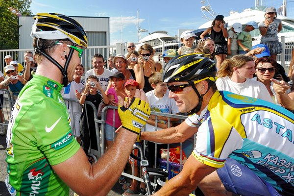 Mark Cavendish and Lance Armstrong 2009