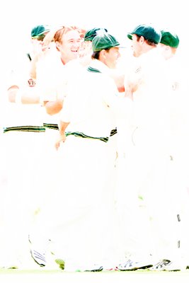 Australia and Hauritz celebrate - Cardiff - Ashes 2009