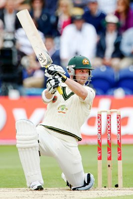 Phillip Hughes on the attack - Cardiff - Ashes 2009
