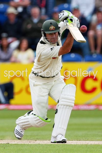 Ricky Ponting drives - Cardiff - Ashes 2009