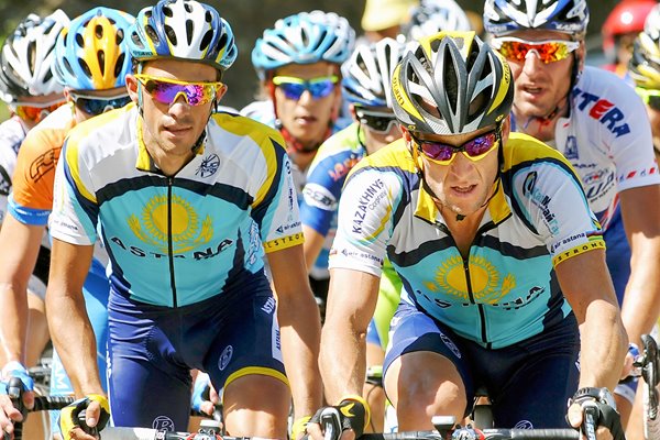 Armstrong and Contador Astana 2009