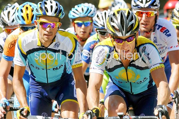 Armstrong and Contador Astana 2009