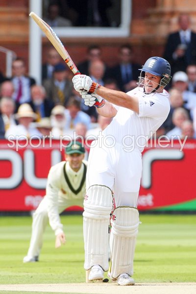 Andrew Strauss pull shot v Australia Lords - Ashes 2009