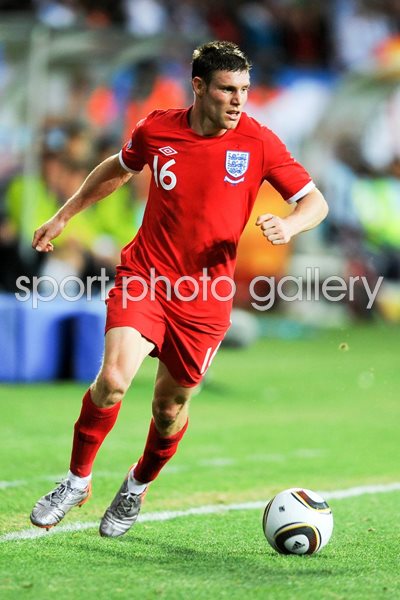James Milner in action v Slovenia 
