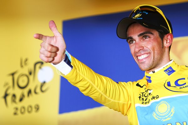 Alberto Contador yellow jersey Tour 2009