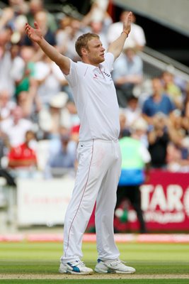 Classic Freddie wicket celebration Ashes 2009