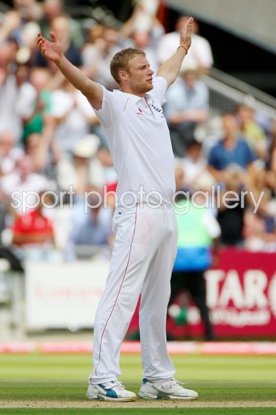 Classic Freddie wicket celebration Ashes 2009