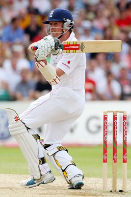 Graeme Swann in action at Headingley - Ashes 2009