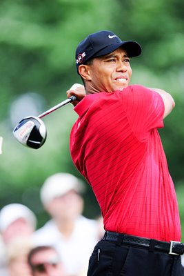 Tiger Woods tees off - WGC Firestone 2009