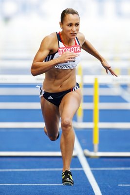 Jessica Ennis Heptathlon Hurdles finish 2009